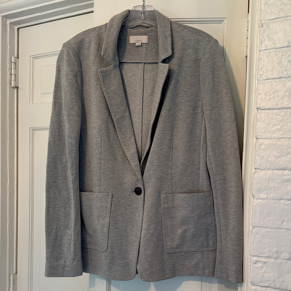 LOFT Women's Gray knit Blazer